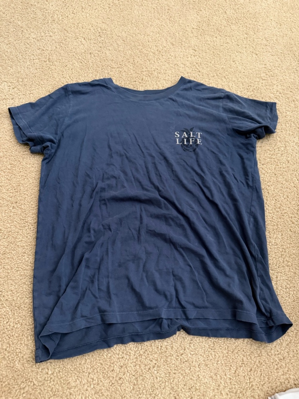 Salt Life Navy Short Sleeve Logo Tee